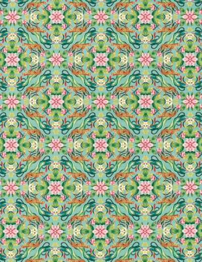 Menagerie Aqua Fabric