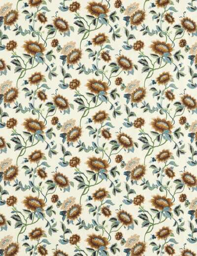 Tonquin Ivory Chartreuse Embroidery Fabric