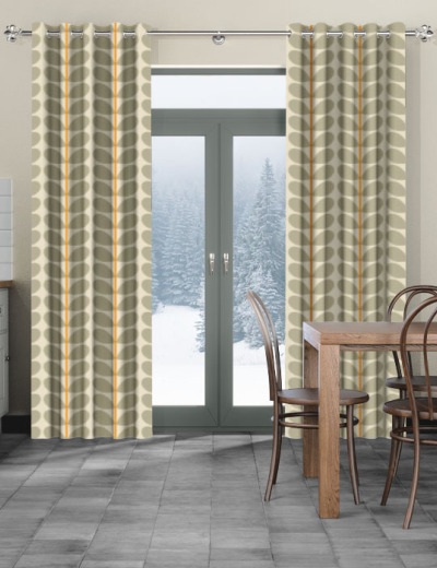 Made To Measure Curtains Orla Kiely Two Colour Stem Warm Grey