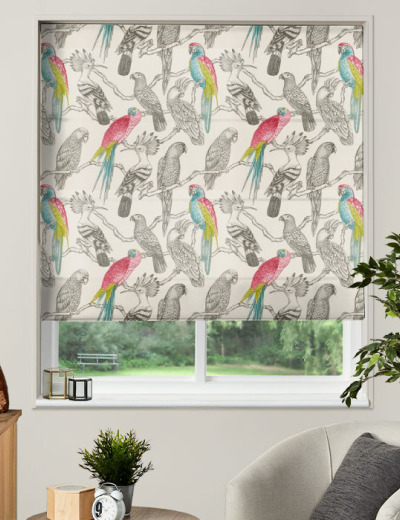 Made To Measure Roman Blind Aviary Begonia