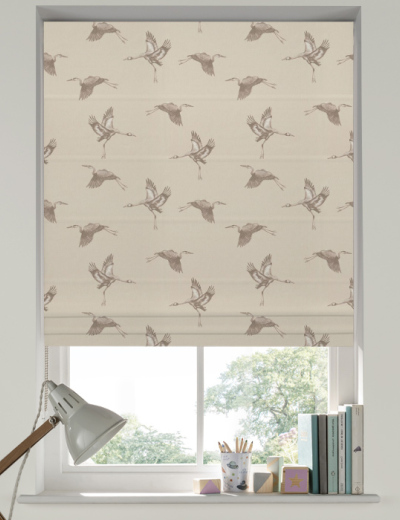 Made To Measure Roman Blind Cranes Pearl