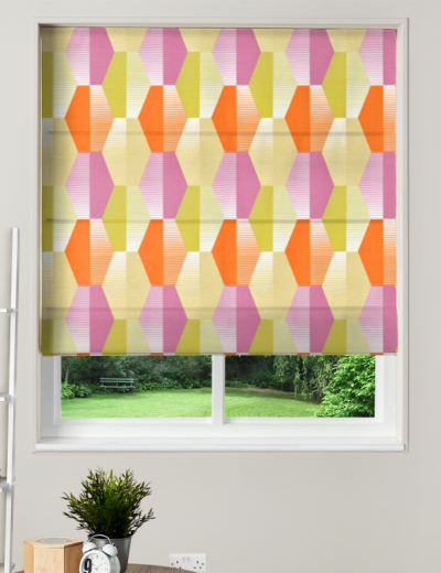 Made To Measure Roman Blind Hip Hop Sherbert