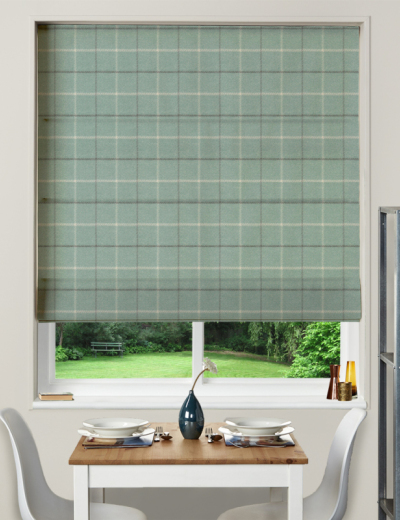 Made To Measure Roman Blind Bamburgh Duckegg