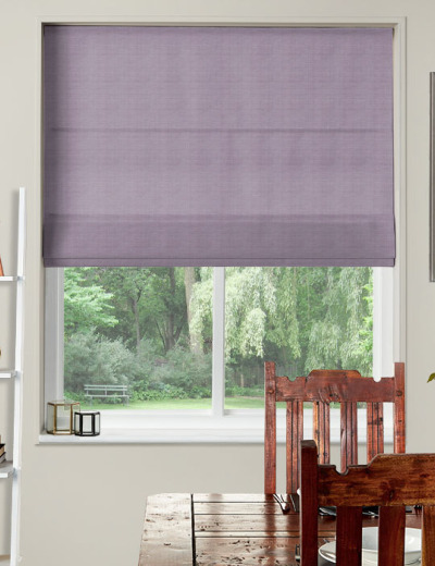 Made To Measure Roman Blind Dupion Faux Silk Amethyst