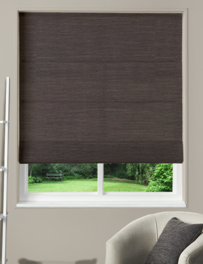 Made To Measure Roman Blind Dupion Faux Silk Cocoa