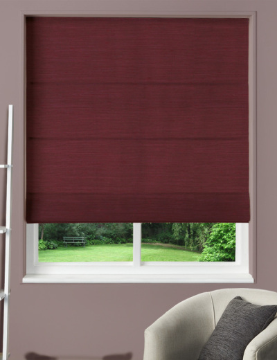 Made to Measure Roman Blind Dupion Faux Silk Dahlia