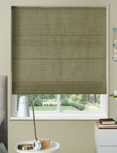 Made To Measure Roman Blind Dupion Faux Silk Sage