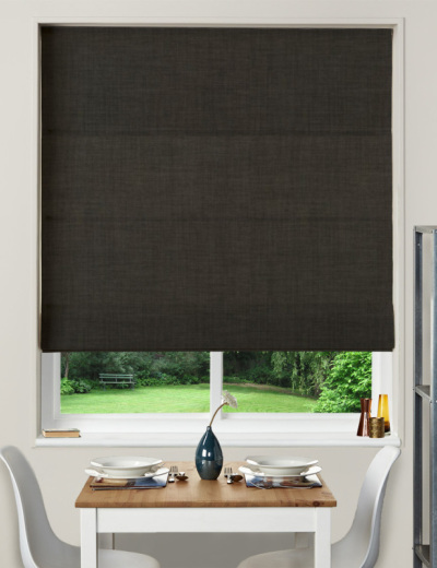 Made To Measure Roman Blind Linoso Charcoal