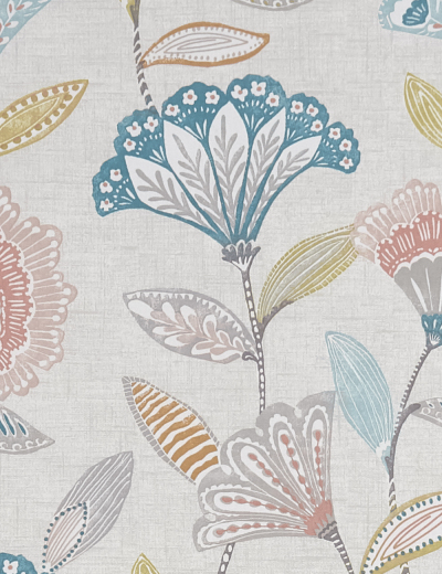 Bohemia Coral/Teal Fabric