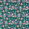 Wild Meadow Kingfisher Velvet Fabric by Clarke And Clarke