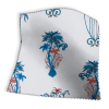 Jungle Palms Blue Fabric Swatch