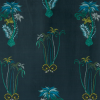 Jungle Palms Navy Velvet Fabric Flat Image