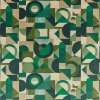 Geometrica Velvet Jadeite Fabric by iLiv