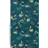 Heron Velvet Teal Fabric by Sara Miller