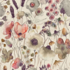 Hibbertia Boysenberry Linen Fabric by Voyage