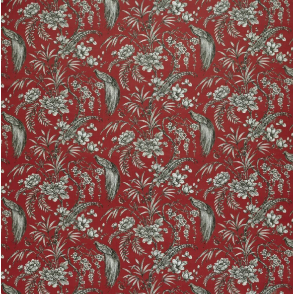 Botanist Crimson Fabric by Ashley Wilde