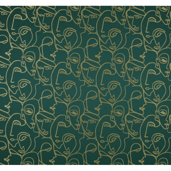 Henri Emerald Fabric by Ashley Wilde