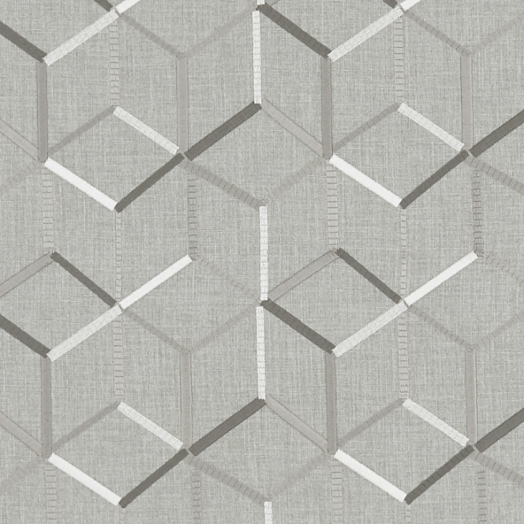 Linear Charcoal Fabric Flat Image