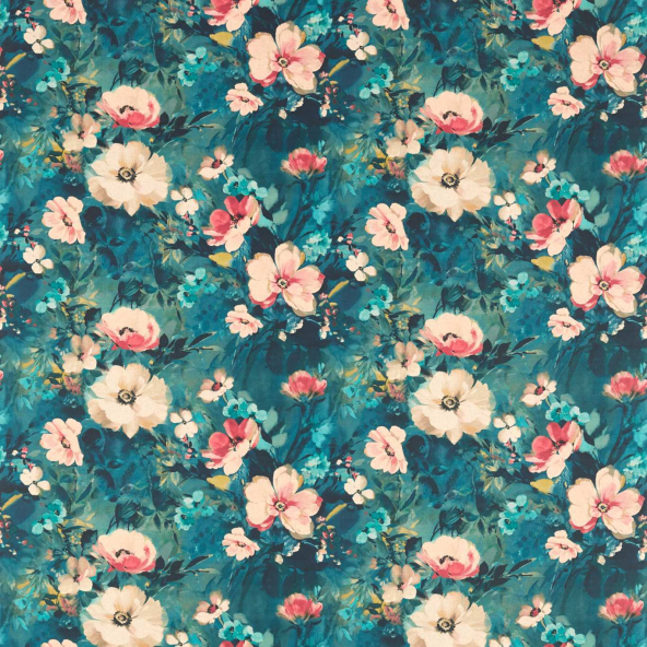 Rugosa Mindight Linen Fabric by Clarke And Clarke