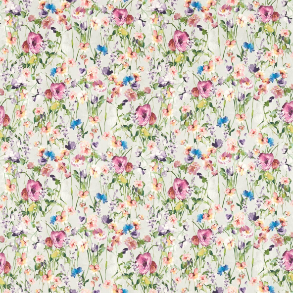 Wild Meadow Damson Fabric by Clarke And Clarke