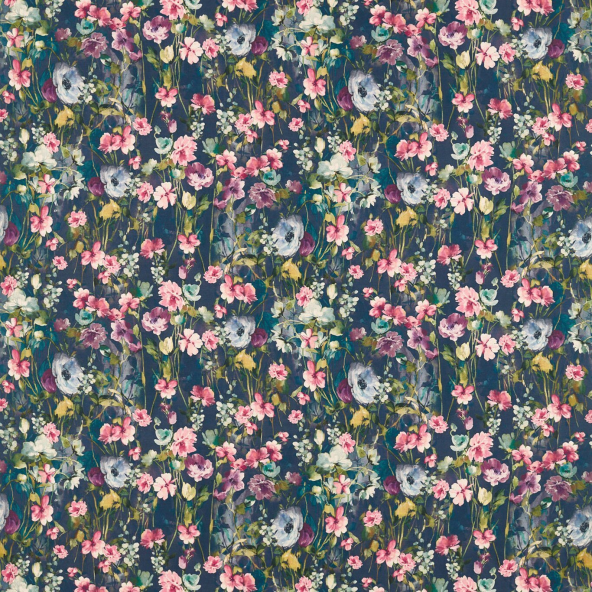 Wild Meadow Multi Linen Fabric by Clarke And Clarke