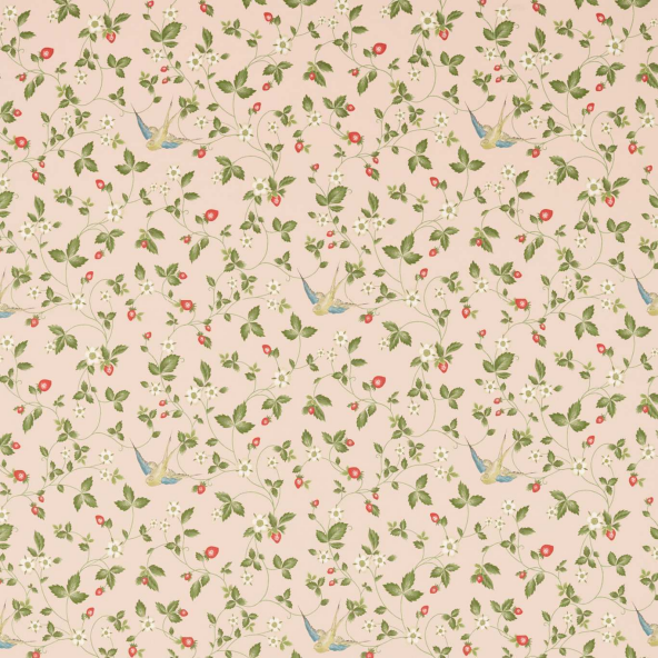 Wild Strawberry Blush Linen Fabric by Clarke And Clarke