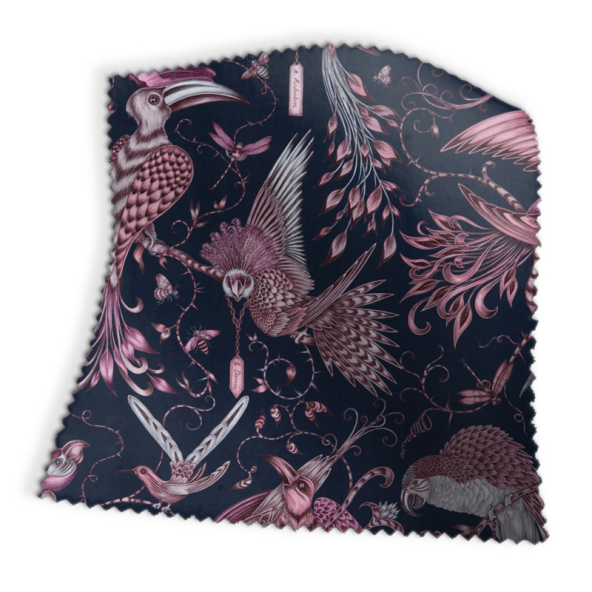 Audubon Pink Velvet Fabric Swatch