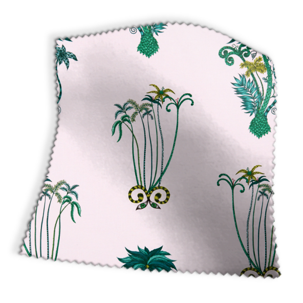 Jungle Palms Pink Fabric Swatch