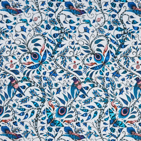Rousseau Blue Fabric Flat Image