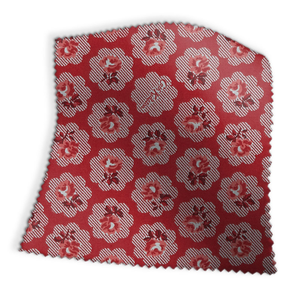 Freston Rose Red Fabric Swatch
