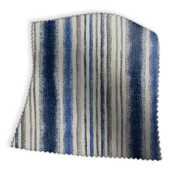 Garda Stripe Indigo Fabric Swatch