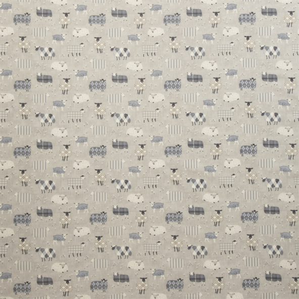 Baa Baa Charcoal Fabric Flat Image