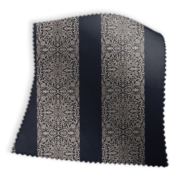 Brocade Stripe Sapphire Fabric Swatch