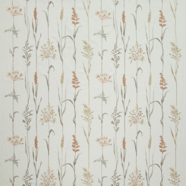 Field Grasses Coral Fabric Flat Image