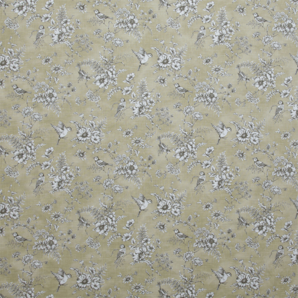 Finch Toile Barley Fabric Flat Image