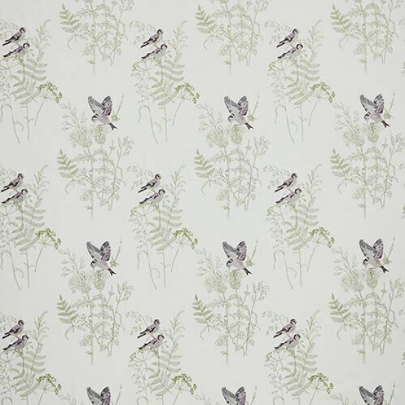 Gold Finch Rose Fabric Flat Image