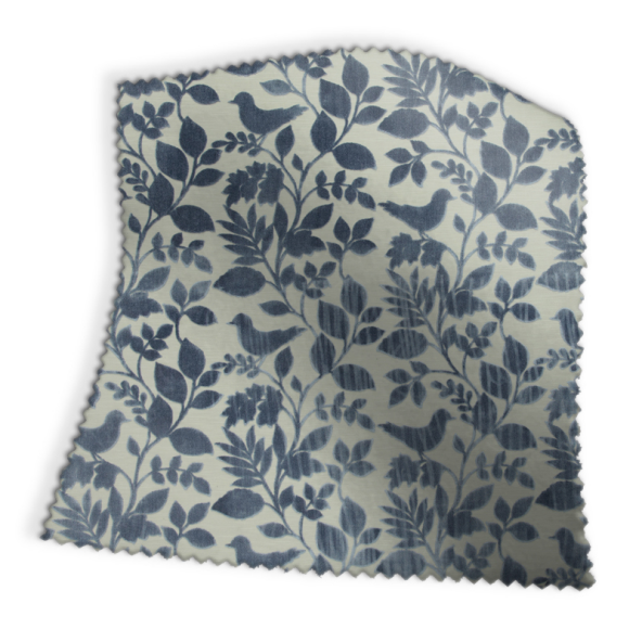 Orchard Birds Delft Fabric Swatch