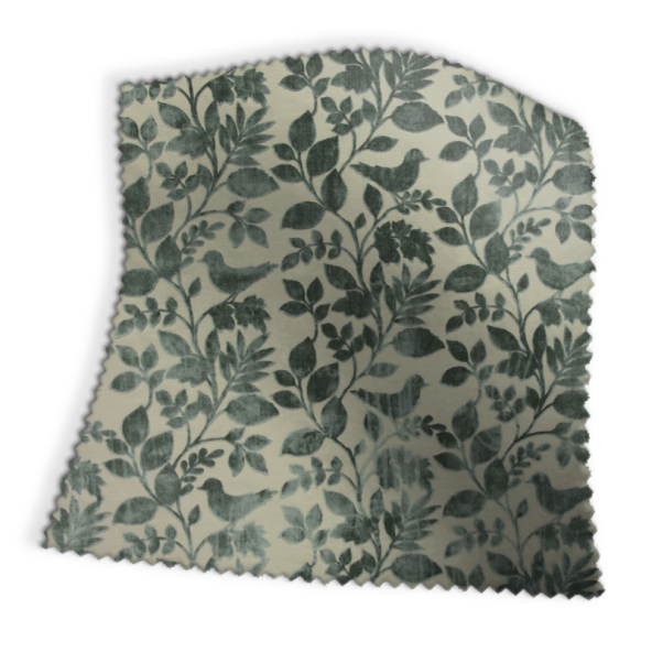 Orchard Birds Eau De Nil Fabric Swatch
