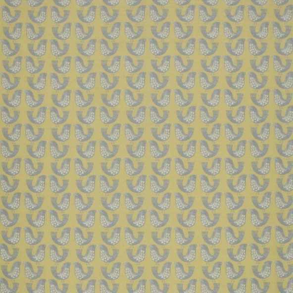 iLiv Scandi Birds Mustard Curtain Fabric