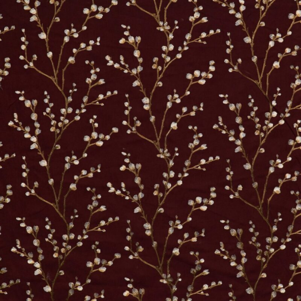 Thea Burgandy Fabric Flat Image