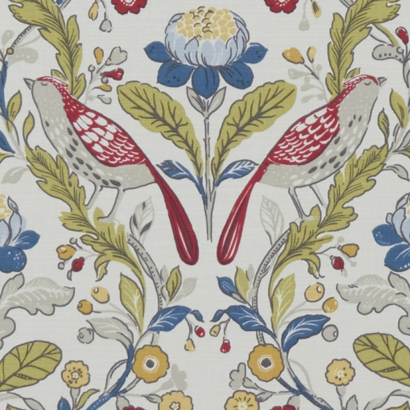Orchard Birds Rouge Fabric