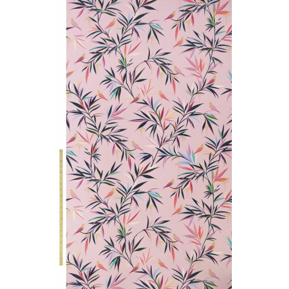 Bamboo Velvet Soft Pink Fabric by Sara Miller