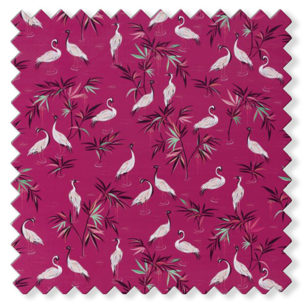 Swatch of Heron Velvet Fuchsia by Sara Miller