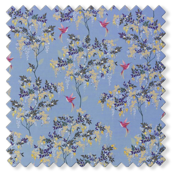 Swatch of Hummingbird Velvet Cornflower Blue by Sara Miller