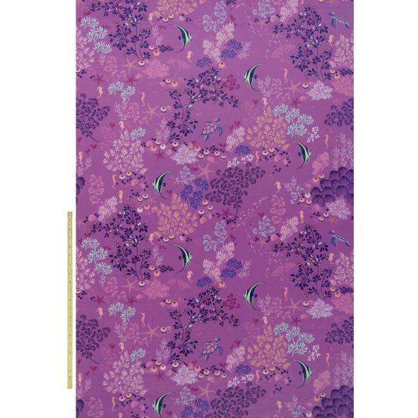 Underwater Velvet Mauve Fabric by Sara Miller