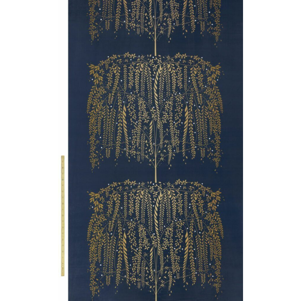Willow Tree Velvet Navy Fabric by Sara Miller