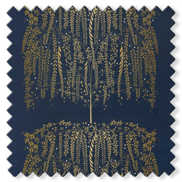 Swatch of Willow Tree Velvet Navy by Sara Miller