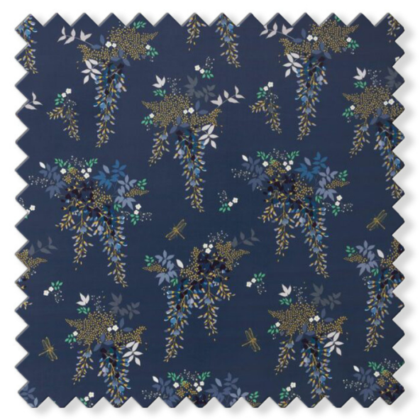 Swatch of Wisteria Velvet Navy by Sara Miller
