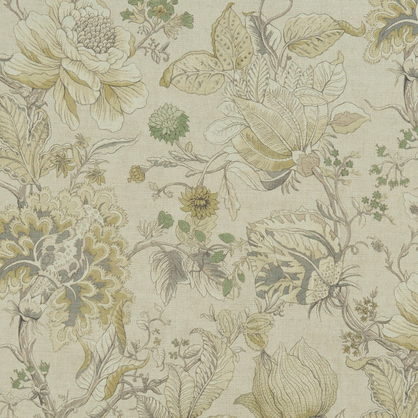 Sissinghurst Citron/Natural Fabric