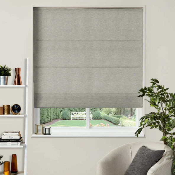 Electric Roman Blind in Summit Sage